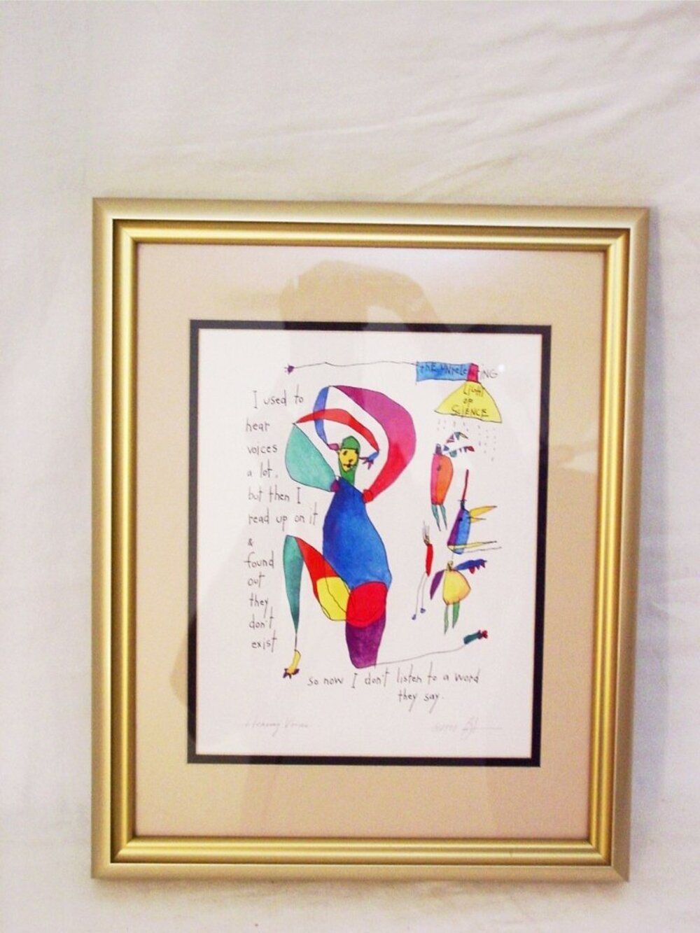 Brian Andrease HEARING VOICES Story People art Lithograph Signed/1999